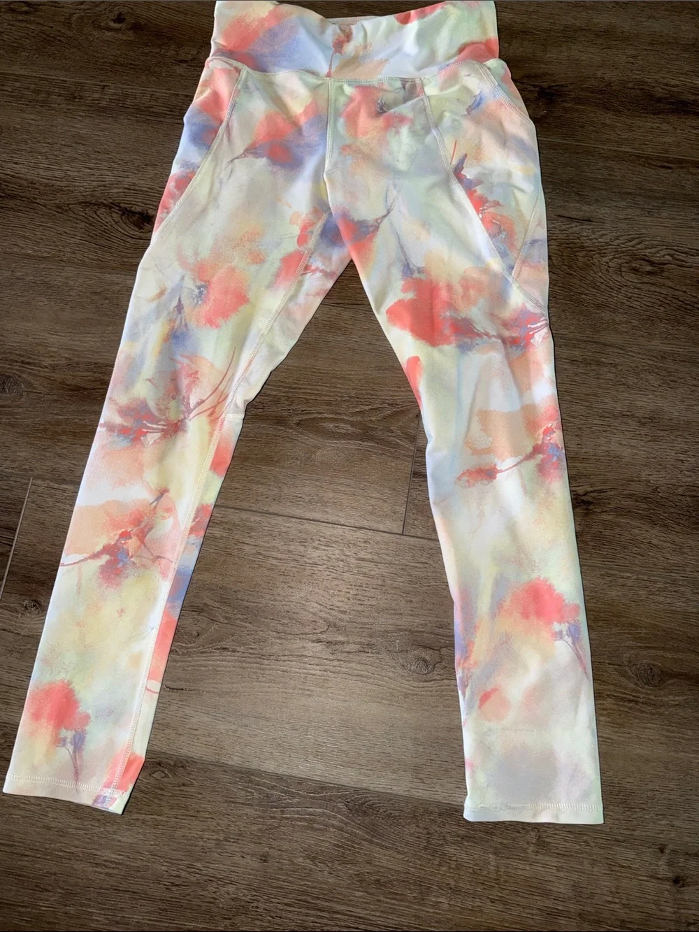 Old Navy Pastel Watercolor Tie-Dye Leggings - Pink, Yellow, Blue